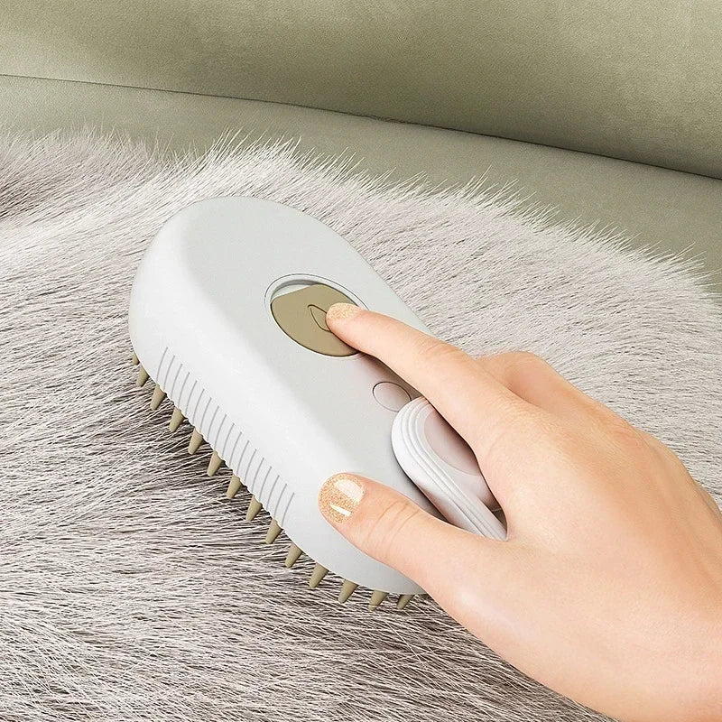 3-in-1 Pet Steam Brush for Cats and Dogs - Cleaning, Massage, and Grooming Comb with Steamy Spray for Hair Removal and Pet Care Accessories