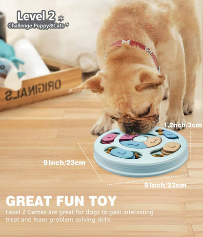 Engaging Dog Puzzle Toy - Interactive Feeding Dispenser for Small, Medium, and Large Dogs - Stimulate Your Pet's Mind with Fun Brain Games!