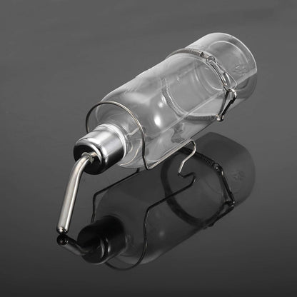Automatic Stainless Steel Pet Water Dispenser for Birds and Hamsters - 180ml Transparent Small Animal Waterer with Ball Nipple Drinker