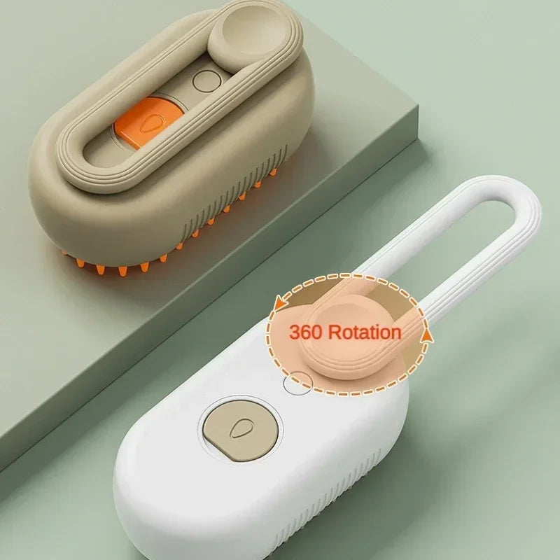 3-in-1 Pet Steam Brush for Cats and Dogs - Cleaning, Massage, and Grooming Comb with Steamy Spray for Hair Removal and Pet Care Accessories