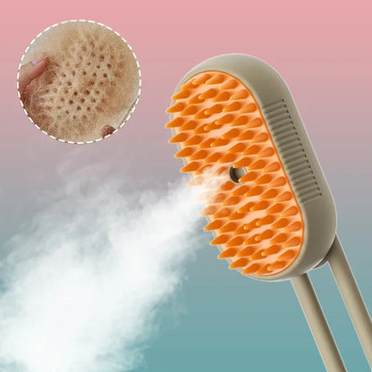 3-in-1 Pet Steam Brush for Cats and Dogs - Cleaning, Massage, and Grooming Comb with Steamy Spray for Hair Removal and Pet Care Accessories