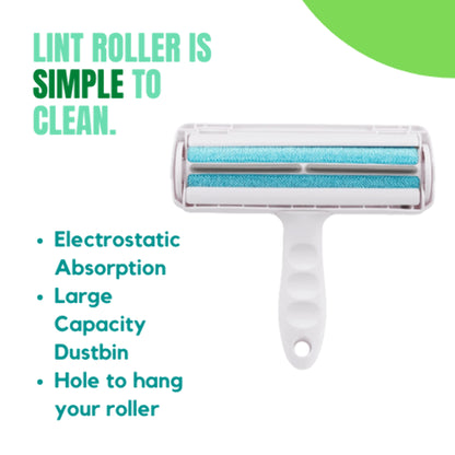 Reusable Pet Hair Remover Roller for Furniture, Upholstery, Carpets, and Vehicle Interiors