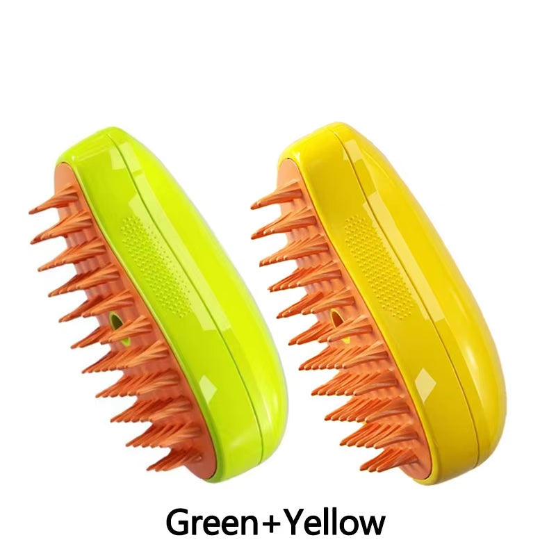3-in-1 Electric Pet Grooming Tool: Steam Brush with Massage and Shedding Functions for Cats and Dogs