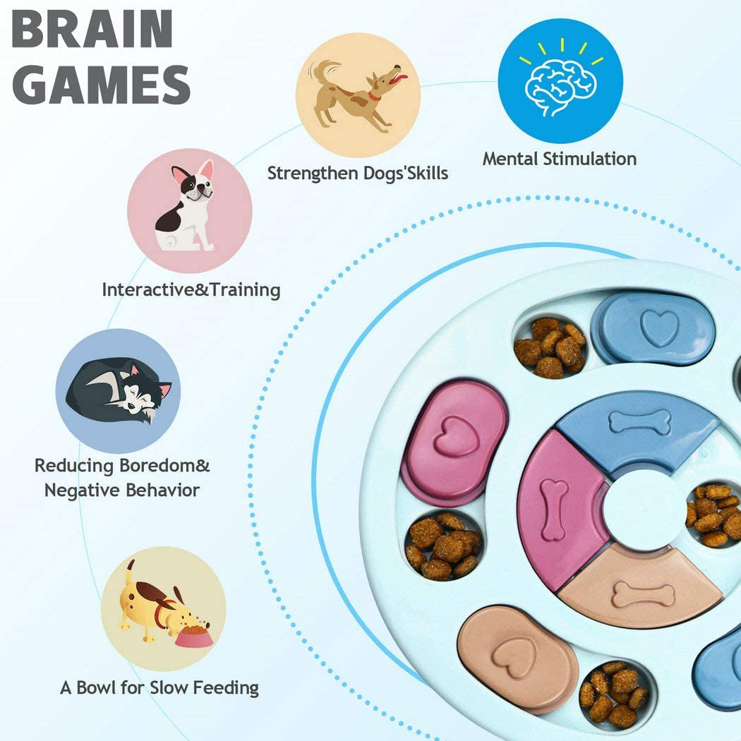 Engaging Dog Puzzle Toy - Interactive Feeding Dispenser for Small, Medium, and Large Dogs - Stimulate Your Pet's Mind with Fun Brain Games!