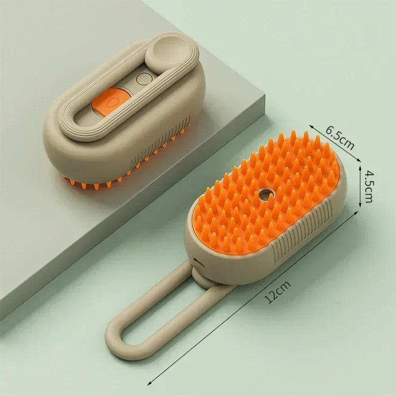 3-in-1 Pet Steam Brush for Cats and Dogs - Cleaning, Massage, and Grooming Comb with Steamy Spray for Hair Removal and Pet Care Accessories