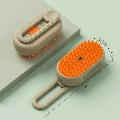 3-in-1 Pet Steam Brush for Cats and Dogs - Cleaning, Massage, and Grooming Comb with Steamy Spray for Hair Removal and Pet Care Accessories