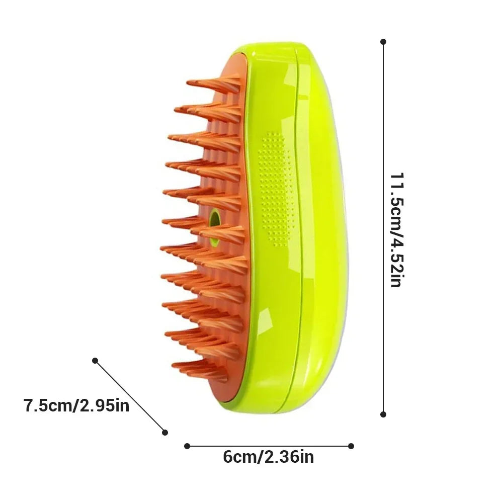 3-in-1 Electric Pet Grooming Tool: Steam Brush with Massage and Shedding Functions for Cats and Dogs