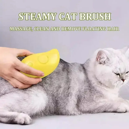 3-in-1 Electric Pet Grooming Tool: Steam Brush with Massage and Shedding Functions for Cats and Dogs