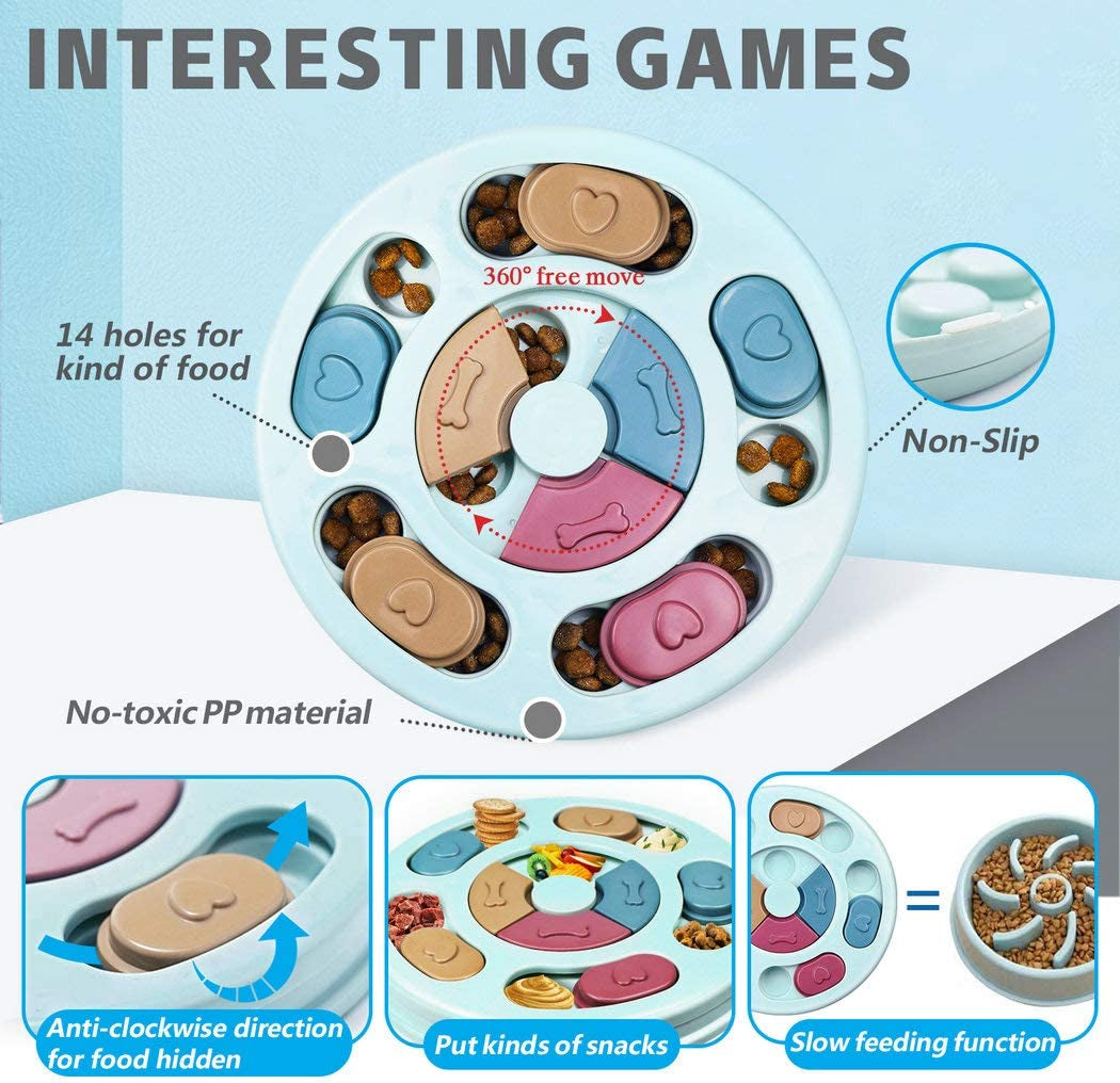 Engaging Dog Puzzle Toy - Interactive Feeding Dispenser for Small, Medium, and Large Dogs - Stimulate Your Pet's Mind with Fun Brain Games!