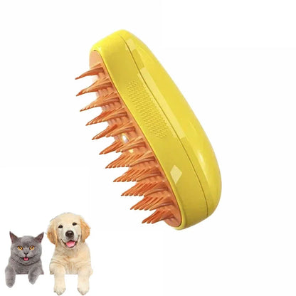 3-in-1 Electric Pet Grooming Tool: Steam Brush with Massage and Shedding Functions for Cats and Dogs